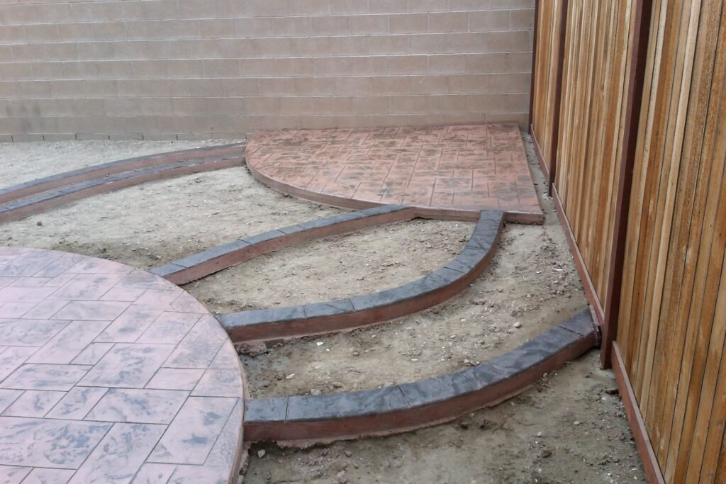 Decorative concrete trim and border detail, Las Vegas NV