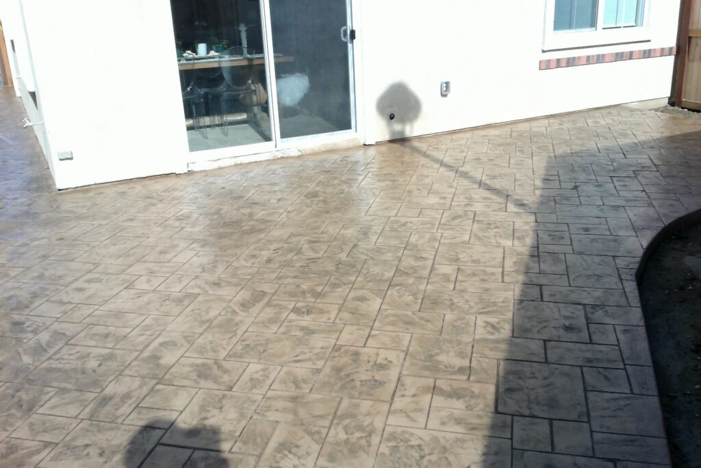 Completed stamped concrete installation job, Las Vegas NV