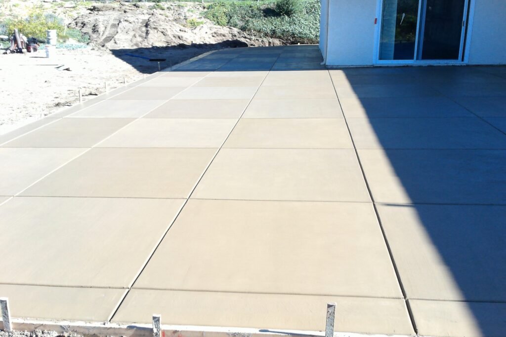Fresh stamped concrete addition installation, Las Vegas NV