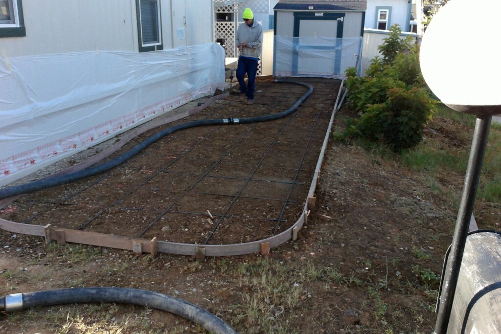 Residential concrete preparation work in progress, Las Vegas NV