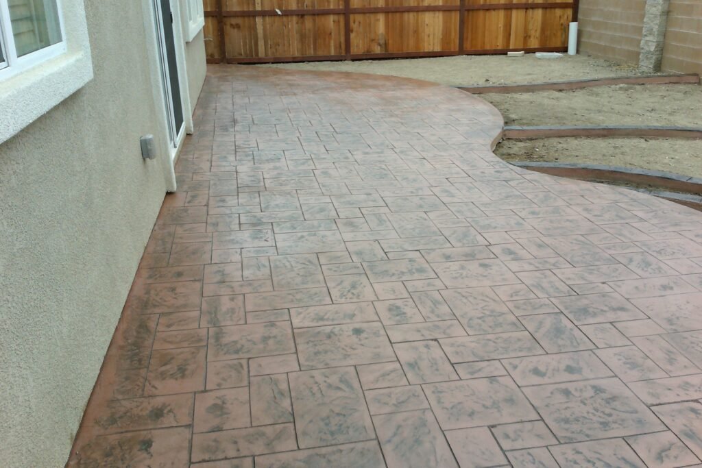 Stamped brick concrete design pattern, Las Vegas NV