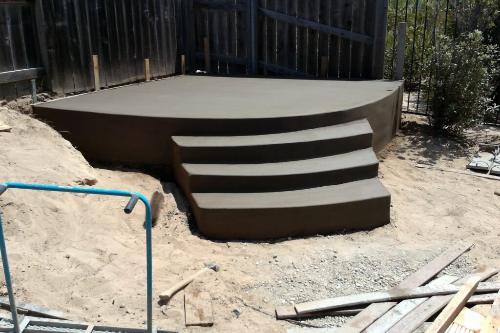 Stamped concrete outdoor platform and living area, Las Vegas NV