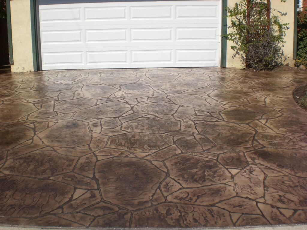 Stamped decorative concrete surface, Las Vegas NV