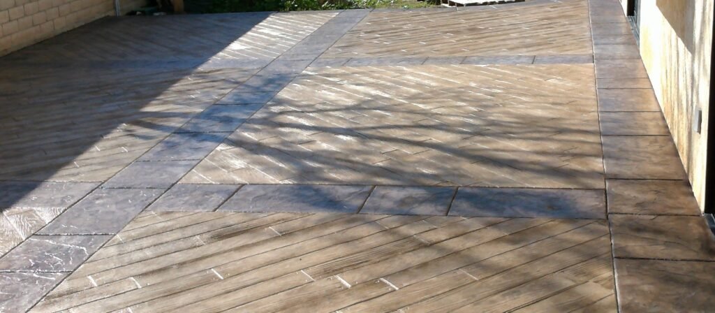Stamped and stained concrete project results, Las Vegas NV